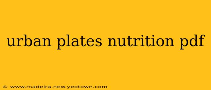 urban plates nutrition pdf