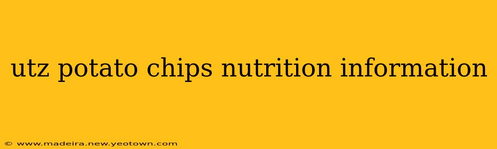 utz potato chips nutrition information