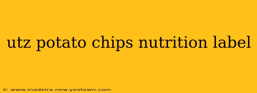utz potato chips nutrition label