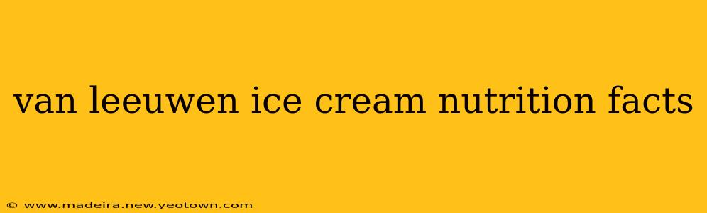 van leeuwen ice cream nutrition facts