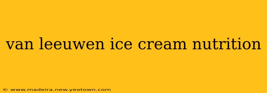 van leeuwen ice cream nutrition