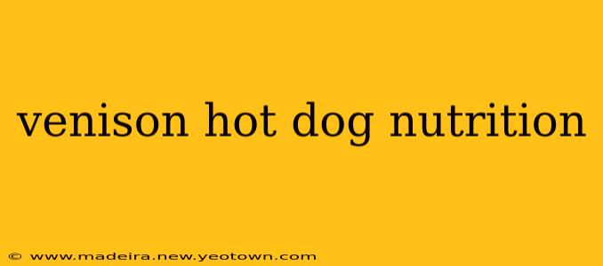 venison hot dog nutrition