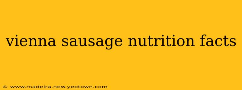 vienna sausage nutrition facts