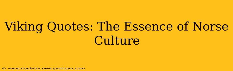 Viking Quotes: The Essence of Norse Culture