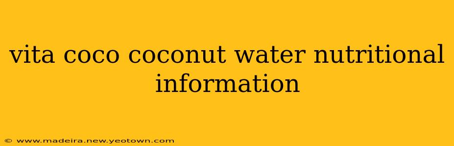 vita coco coconut water nutritional information