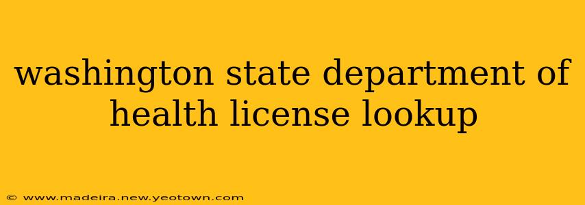 washington state department of health license lookup