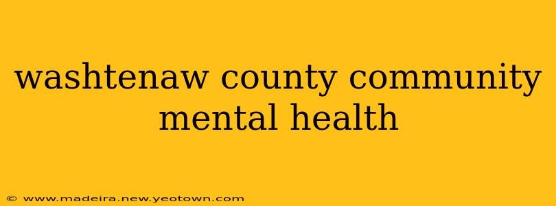 washtenaw county community mental health
