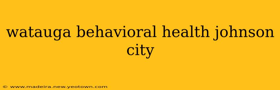 watauga behavioral health johnson city