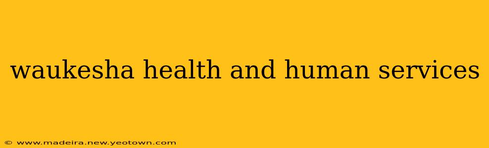waukesha health and human services