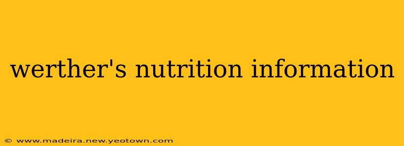 werther's nutrition information