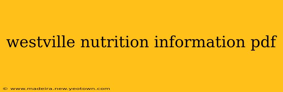 westville nutrition information pdf