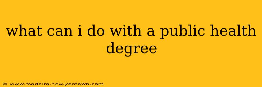 what can i do with a public health degree