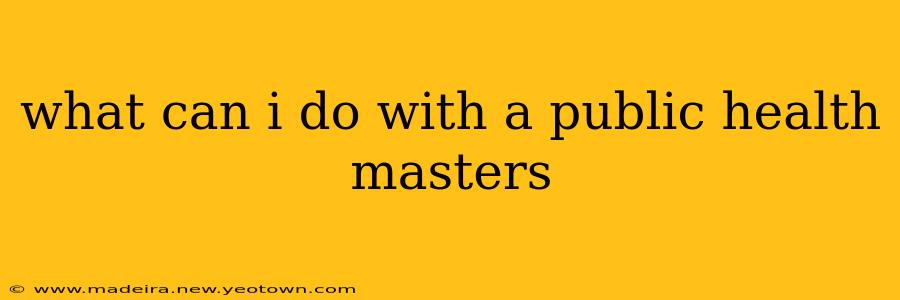 what can i do with a public health masters