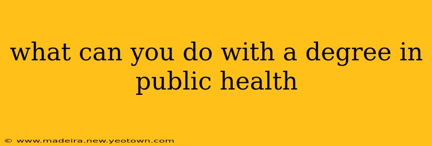 what can you do with a degree in public health