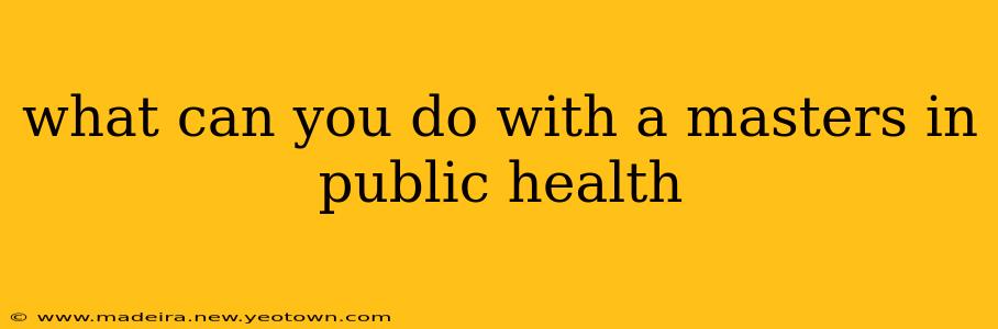 what can you do with a masters in public health