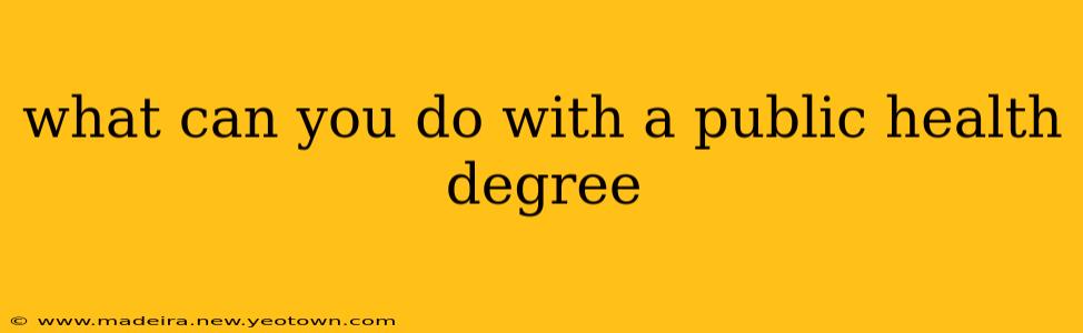 what can you do with a public health degree