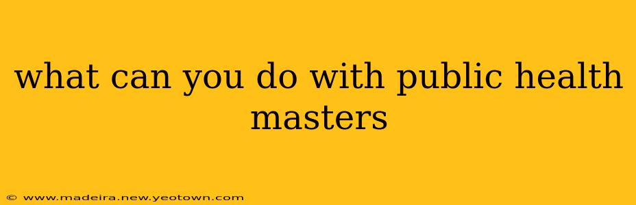 what can you do with public health masters