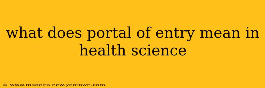 what does portal of entry mean in health science