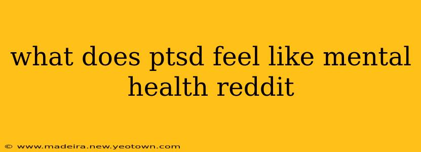 what does ptsd feel like mental health reddit