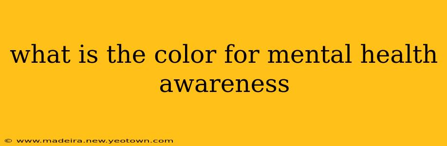 what is the color for mental health awareness