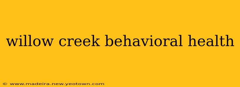 willow creek behavioral health