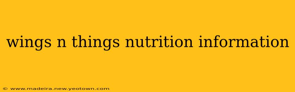 wings n things nutrition information