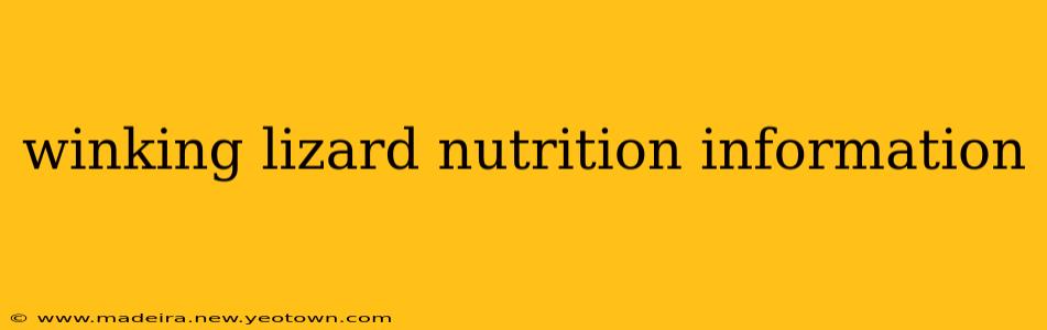 winking lizard nutrition information