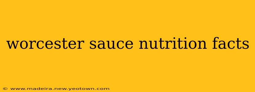 worcester sauce nutrition facts