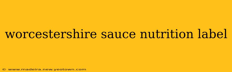 worcestershire sauce nutrition label