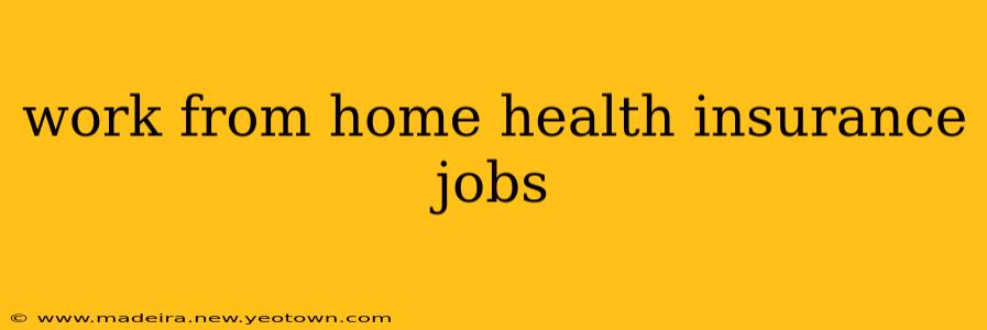 work from home health insurance jobs