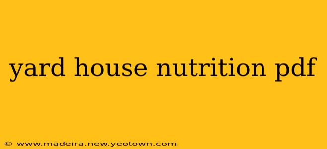 yard house nutrition pdf