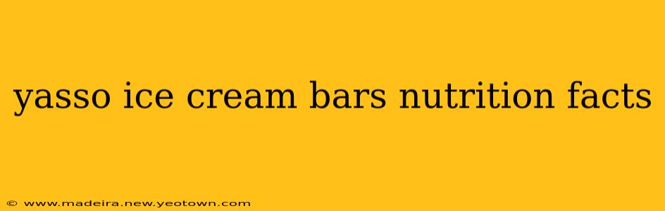 yasso ice cream bars nutrition facts