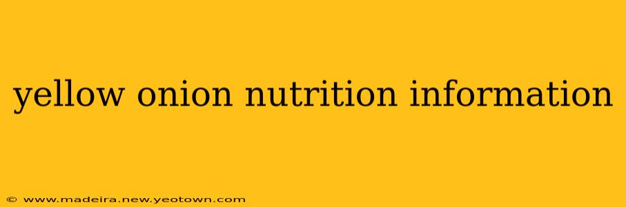 yellow onion nutrition information