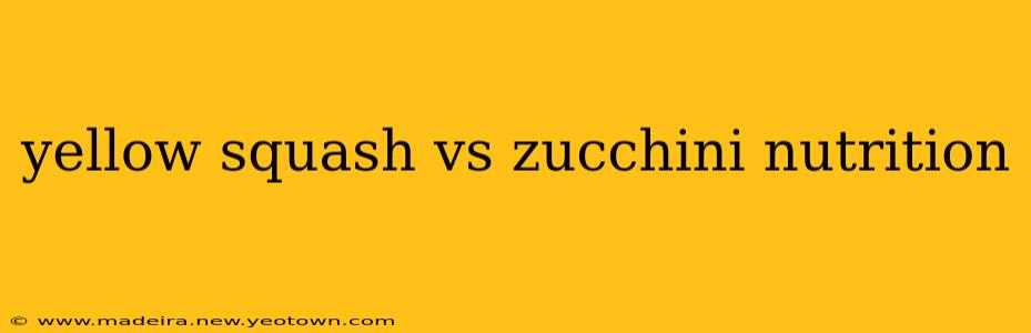 yellow squash vs zucchini nutrition