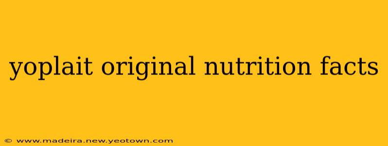 yoplait original nutrition facts