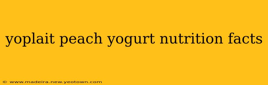yoplait peach yogurt nutrition facts
