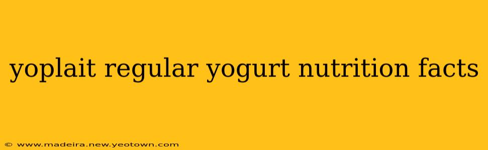 yoplait regular yogurt nutrition facts