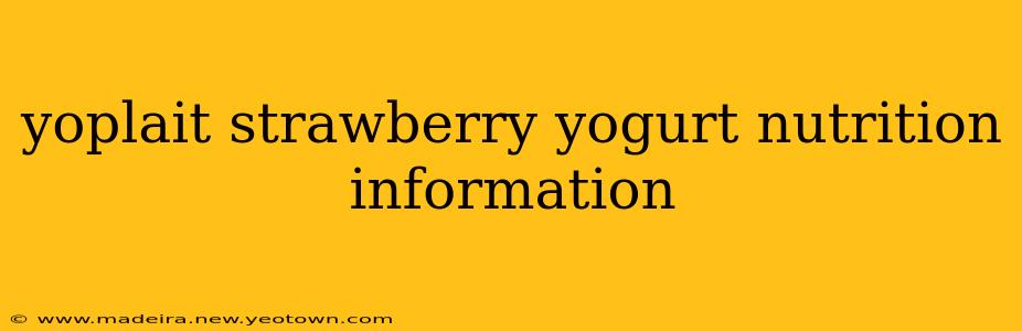 yoplait strawberry yogurt nutrition information