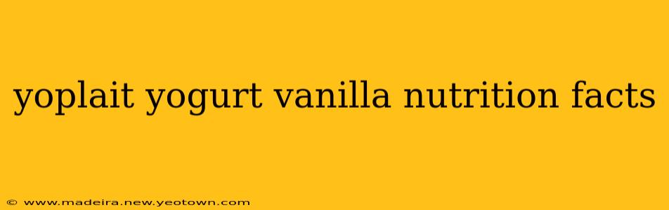 yoplait yogurt vanilla nutrition facts