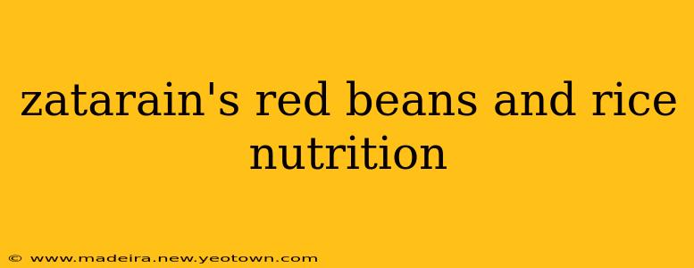 zatarain's red beans and rice nutrition