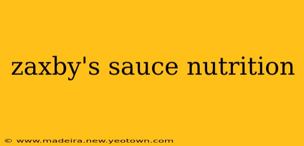 zaxby's sauce nutrition