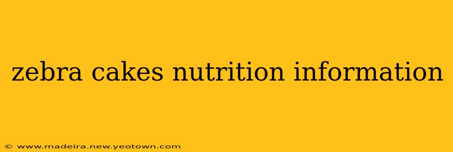 zebra cakes nutrition information