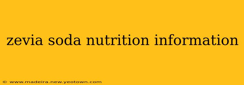 zevia soda nutrition information