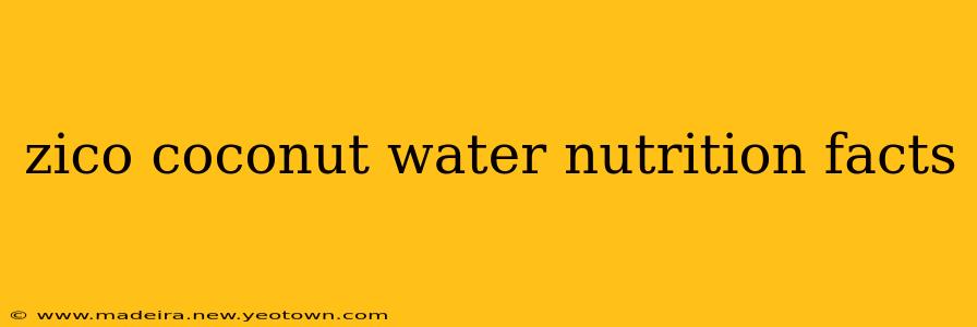 zico coconut water nutrition facts