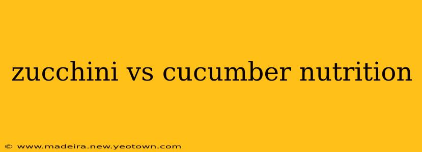 zucchini vs cucumber nutrition
