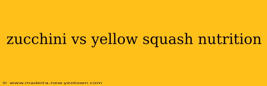 zucchini vs yellow squash nutrition